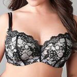 New! CACIQUE Everyday Solution Lace Overlay Balconette